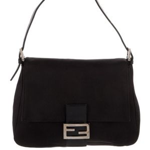 AUTHENTIC FENDI Baguette Neoprene Shoulder Bag